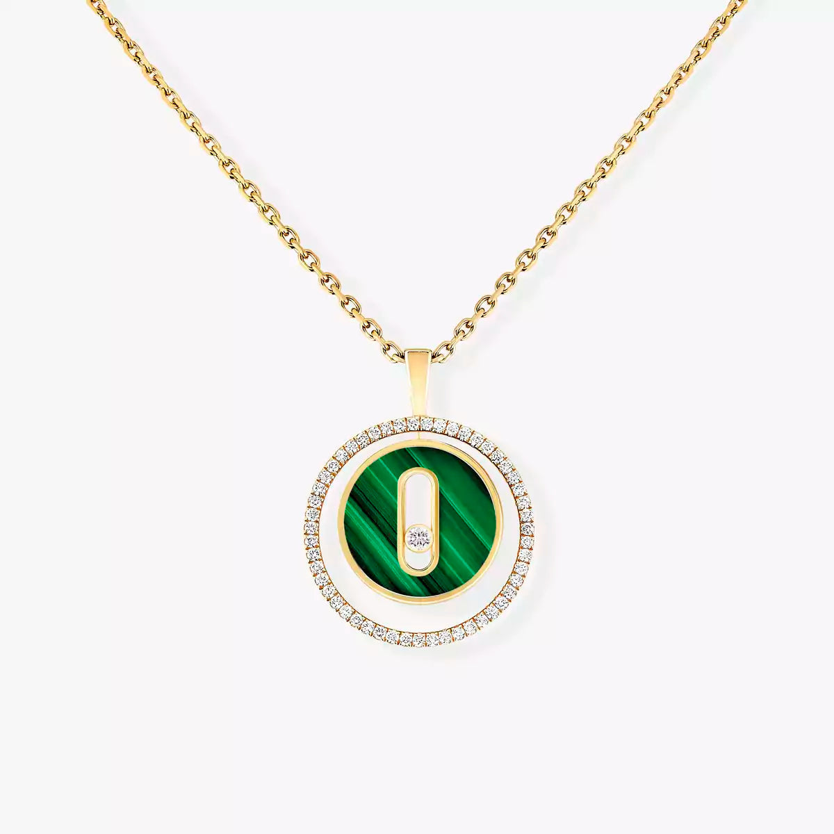 [Regal Jewels]Lucky Move Diamond Necklace in Rose Gold and White Mother-of-Pearl