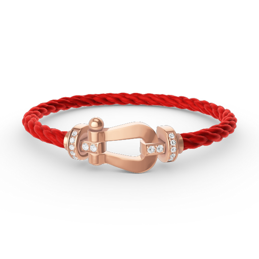 [Regal Jewels]FORCE LARGE HORSESHOE HALF DIAMOND BRACELET ROSE GOLD