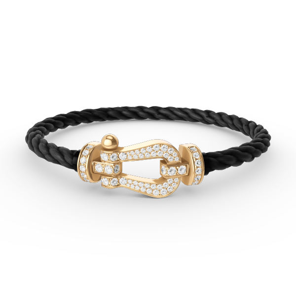 [Regal Jewels]FORCE LARGE HORSESHOE FULL DIAMOND BRACELET GOLD