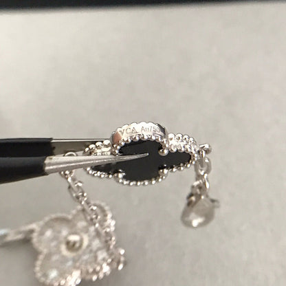 [Regal Jewels]CLOVER 5 MOTIF ONYXS BRACELET COLLECTION