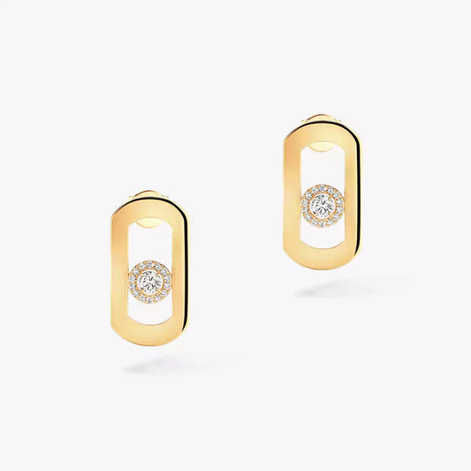 [Regal Jewels]So Move Diamond Earrings in Yellow Gold