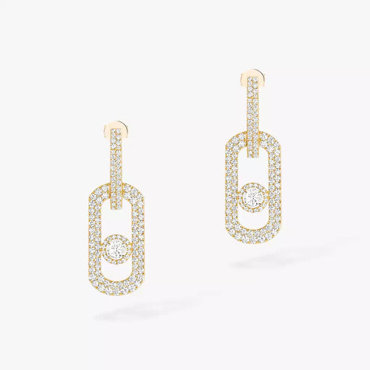 [Regal Jewels]So Move XL Pave_-Set Diamond Pendant Earrings