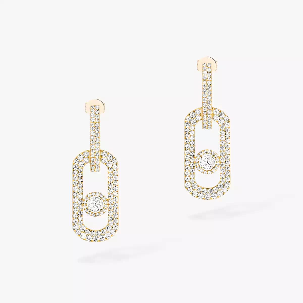 [Regal Jewels]So Move XL Pave_-Set Diamond Pendant Earrings