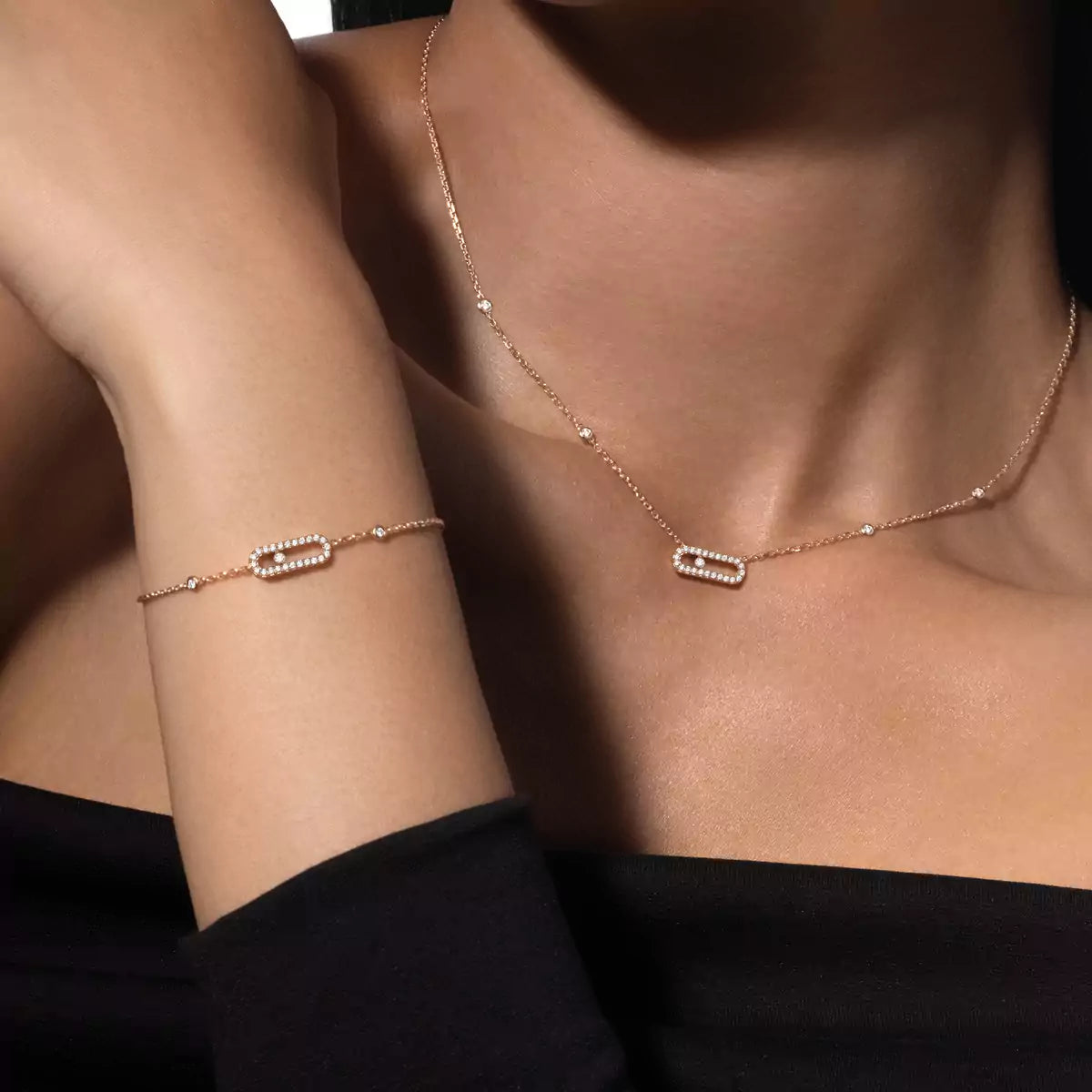 [Regal Jewels]Diamond Necklace Move Uno