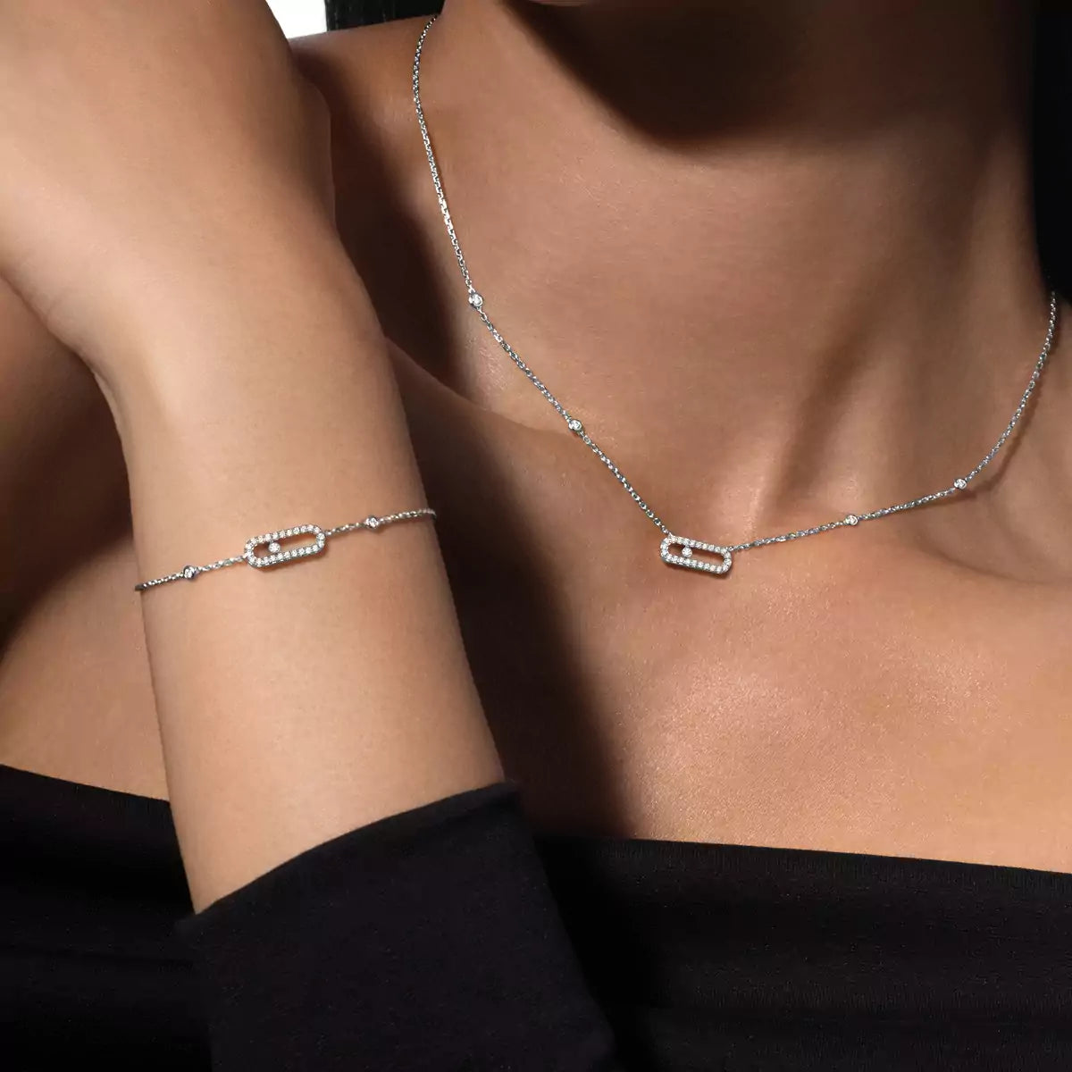 [Regal Jewels]Diamond Necklace Move Uno