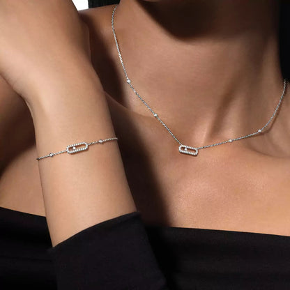 [Regal Jewels]Diamond Necklace Move Uno