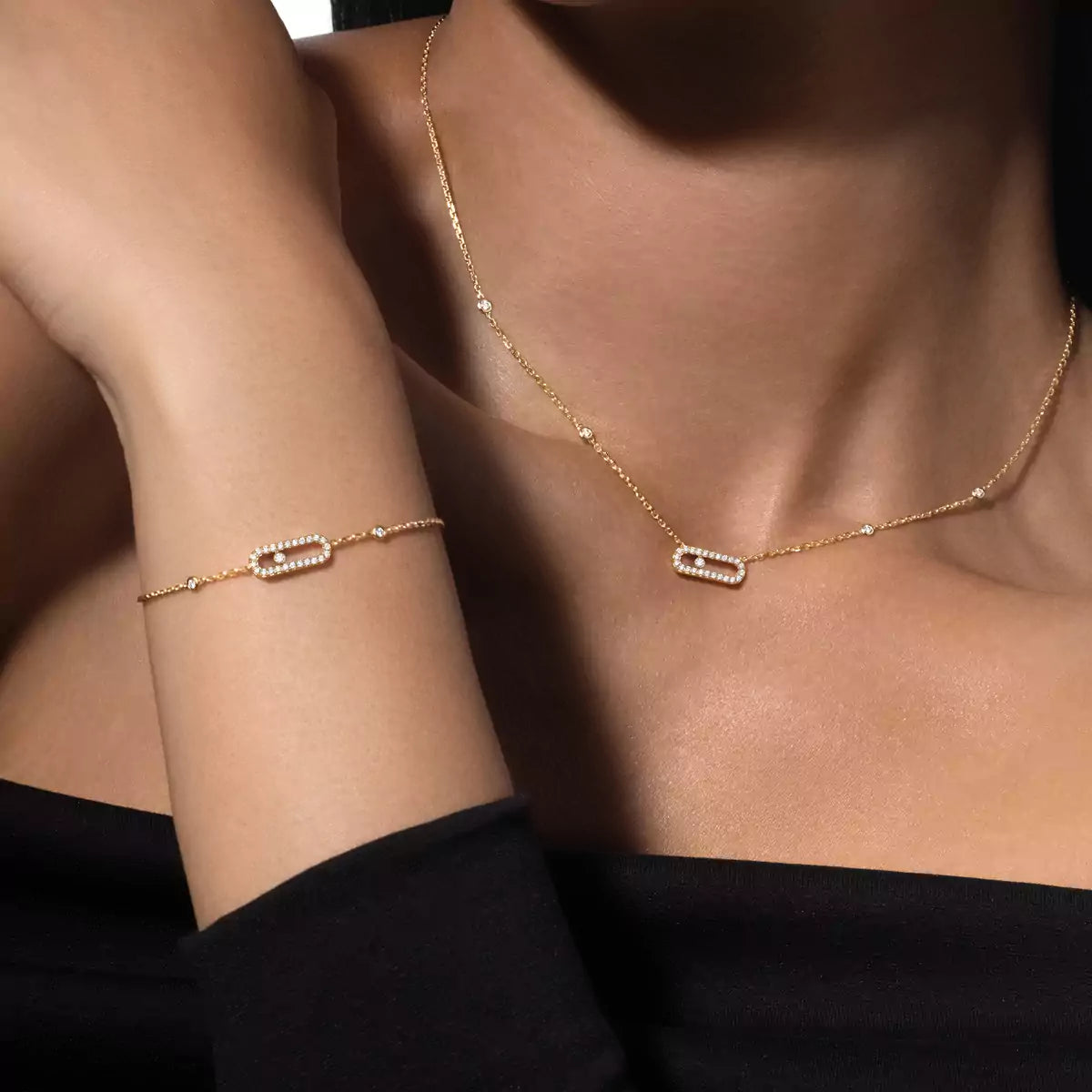 [Regal Jewels]Diamond Necklace Move Uno