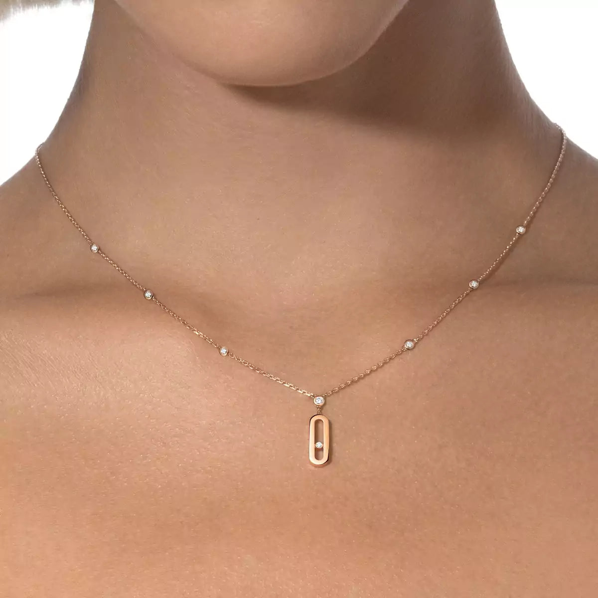 [Regal Jewels] Move Uno Gold Diamond Long Necklace