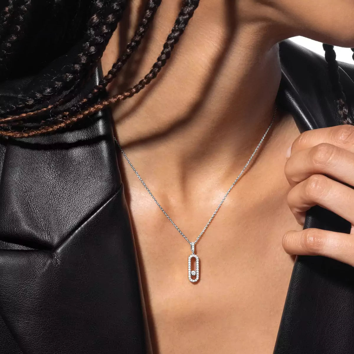 [Regal Jewels]Move Uno Diamond Necklace in Rose Gold