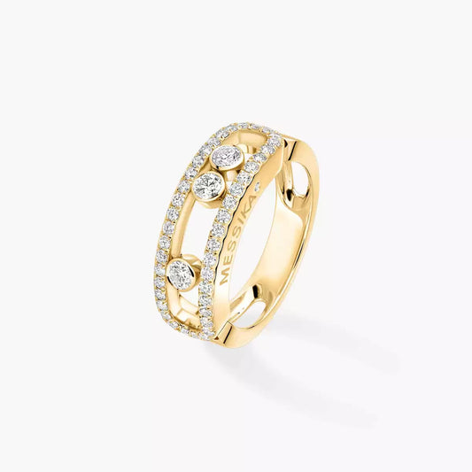 [Regal Jewels] Move Gold Diamond Pave_ Ring