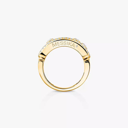 [Regal Jewels] Move Gold Diamond Pave_ Ring