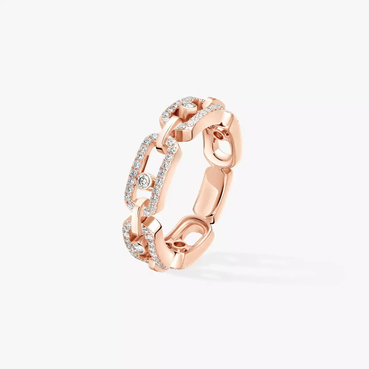 [Regal Jewels]Move Link Pave_-Set Diamond Ring in Gold