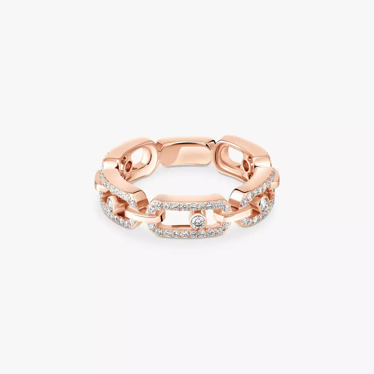 [Regal Jewels]Move Link Pave_-Set Diamond Ring in Gold