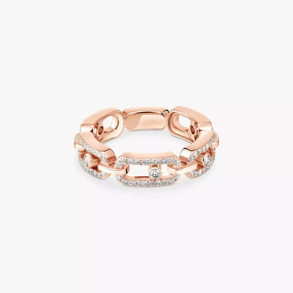 [Regal Jewels]Move Link Pave_-Set Diamond Ring in Gold