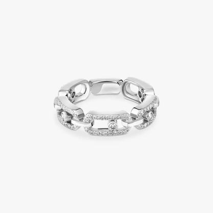 [Regal Jewels]Move Link Pave_-Set Diamond Ring in Gold
