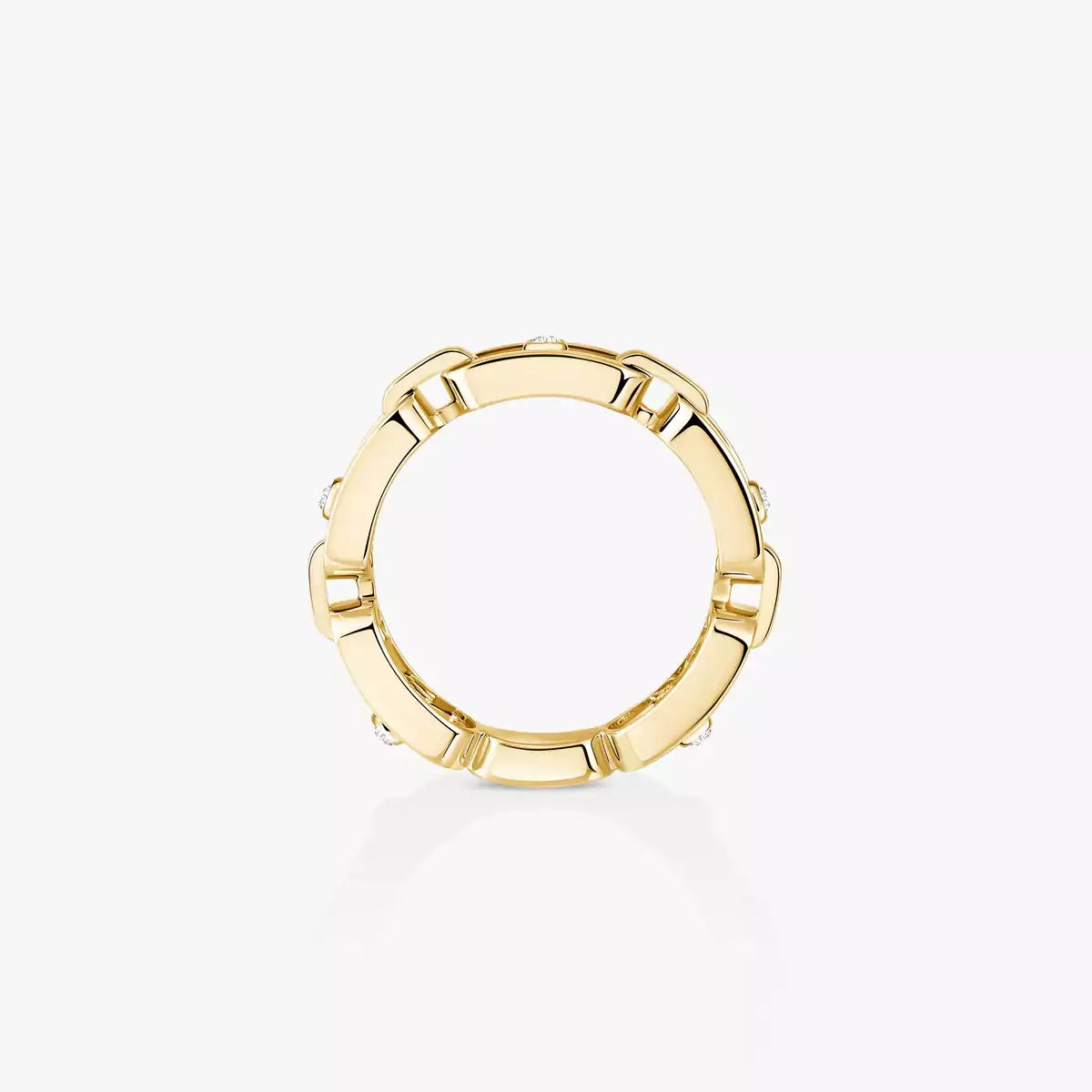 [Regal Jewels]Move Link Pave_-Set Diamond Ring in Gold