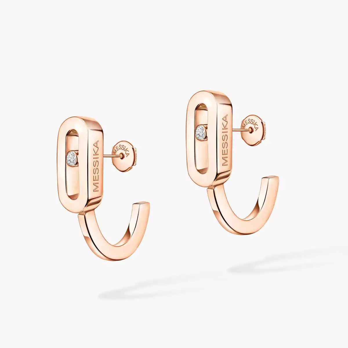 [Regal Jewels]Diamond Mini Hoop Earrings Move Classique
