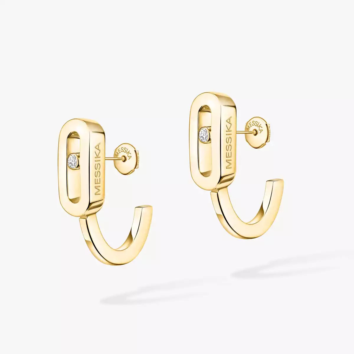 [Regal Jewels]Diamond Mini Hoop Earrings Move Classique