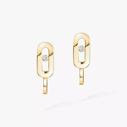 [Regal Jewels]Diamond Mini Hoop Earrings Move Classique