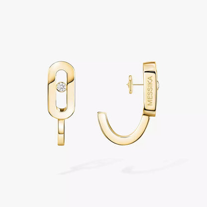 [Regal Jewels]Diamond Mini Hoop Earrings Move Classique