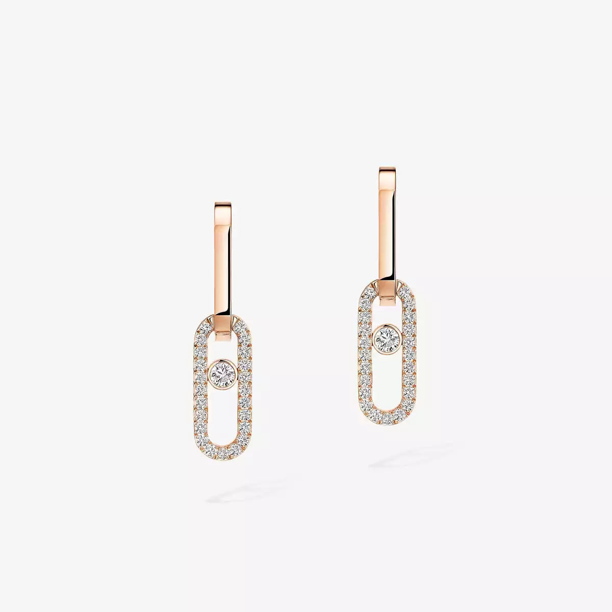 [Regal Jewels]Move Link Diamond Earrings