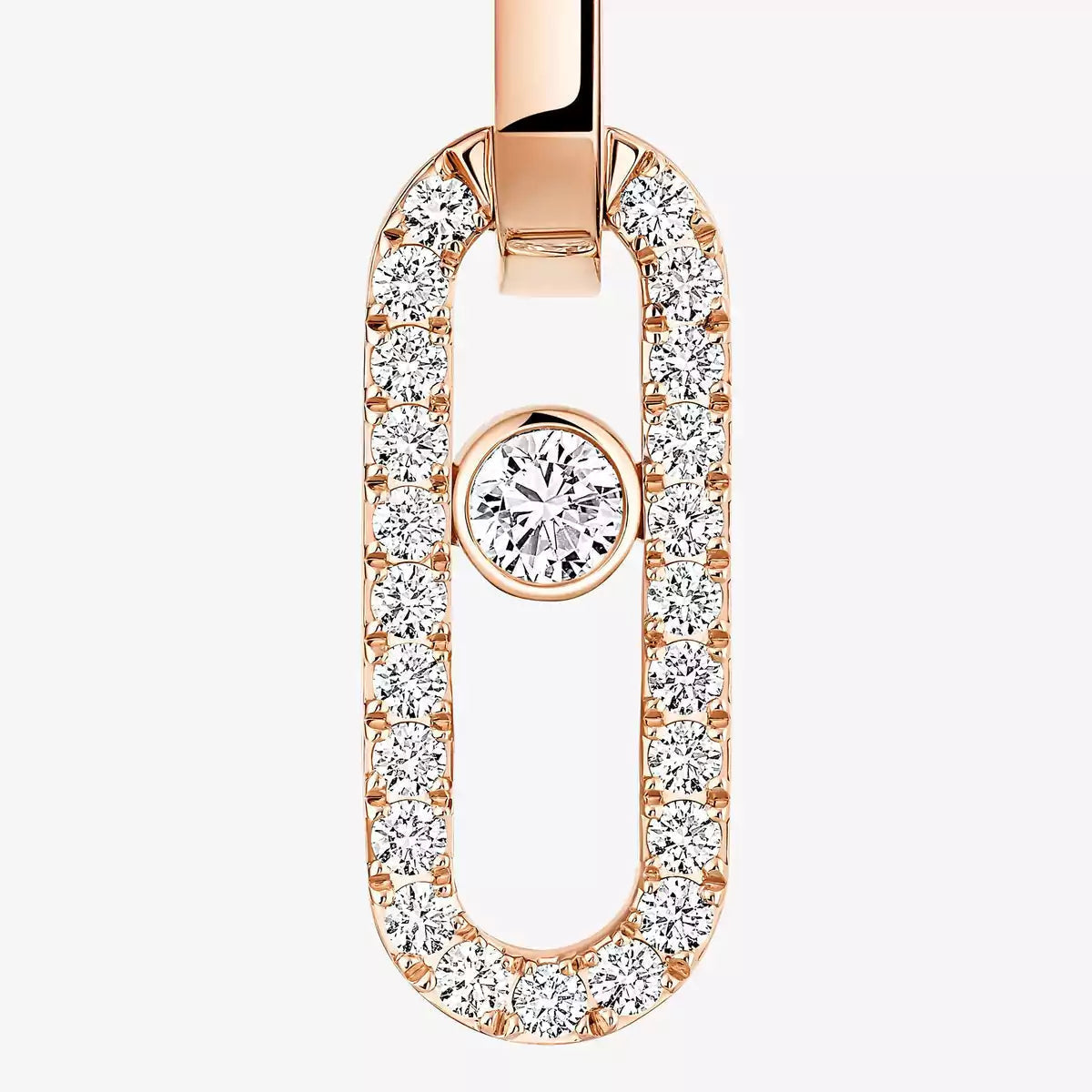 [Regal Jewels]Move Link Diamond Earrings