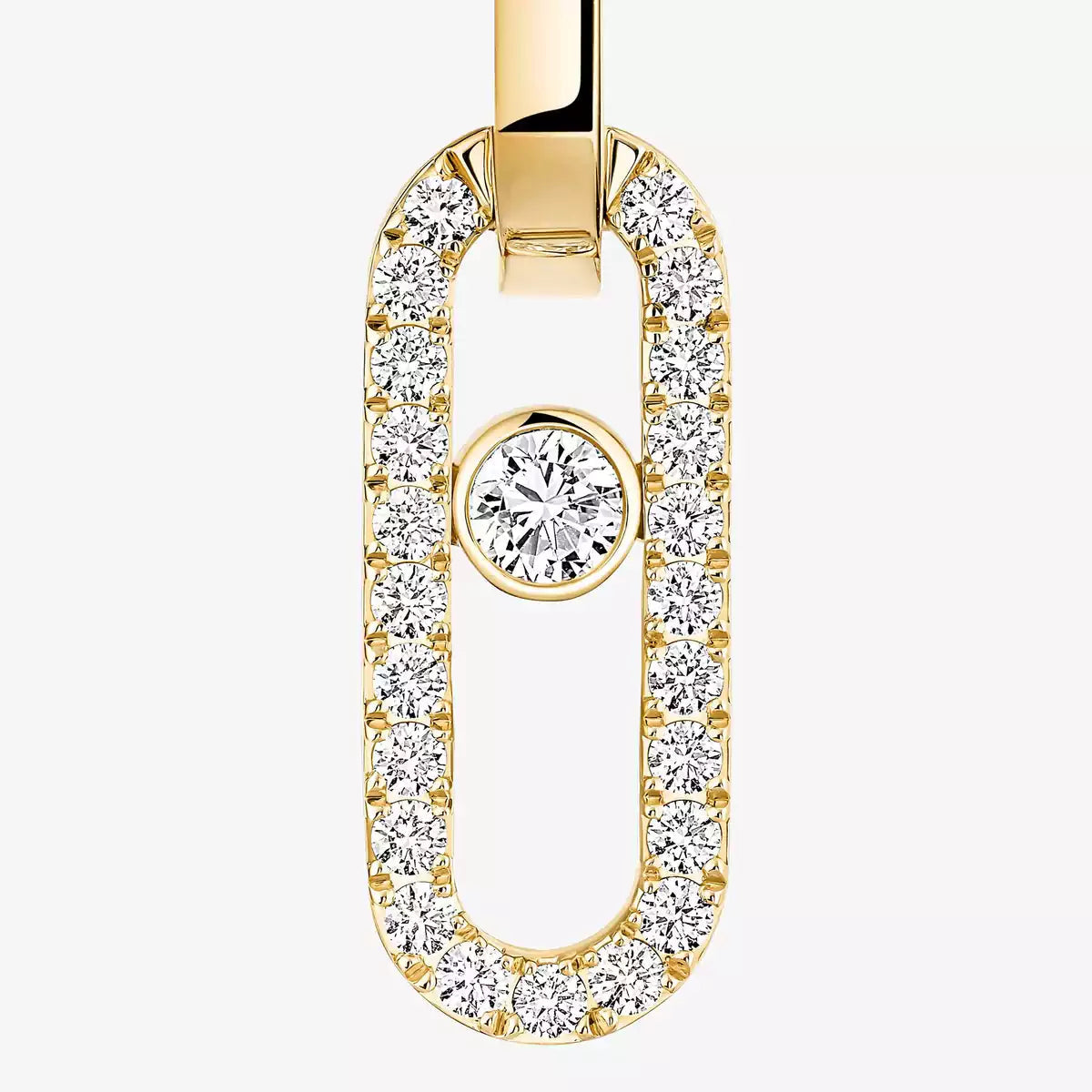 [Regal Jewels]Move Link Diamond Earrings