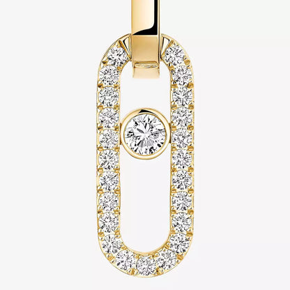 [Regal Jewels]Move Link Diamond Earrings