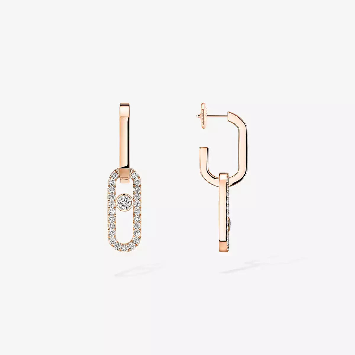 [Regal Jewels]Move Link Diamond Earrings