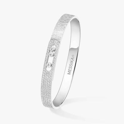 [Regal Jewels]Move Noa Ciselé half pavé bangle