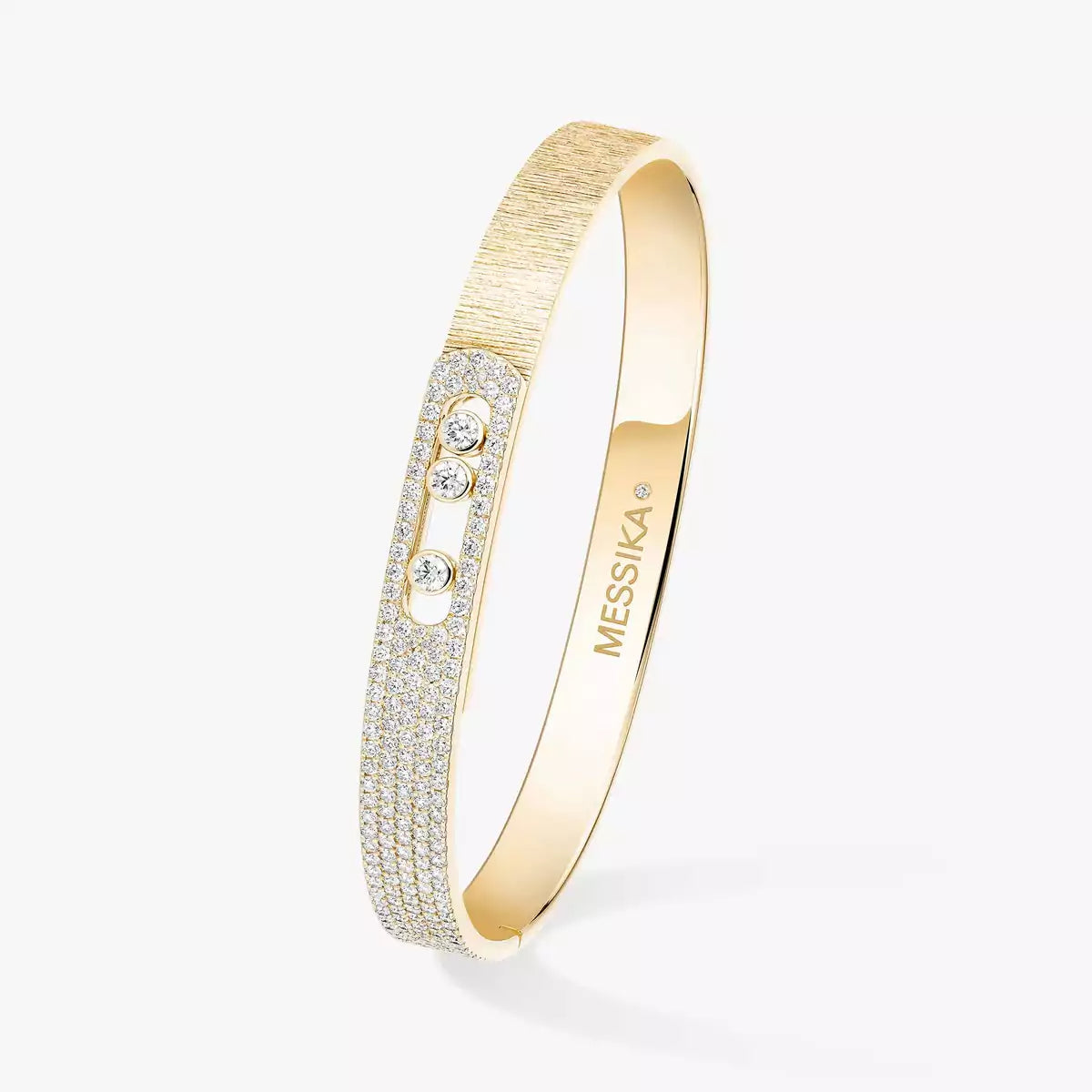 [Regal Jewels]Move Noa Ciselé half pavé bangle