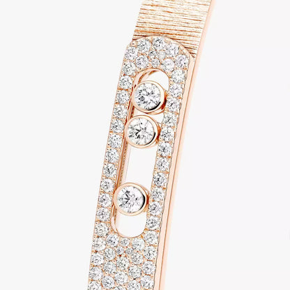 [Regal Jewels]Move Noa Ciselé half pavé bangle