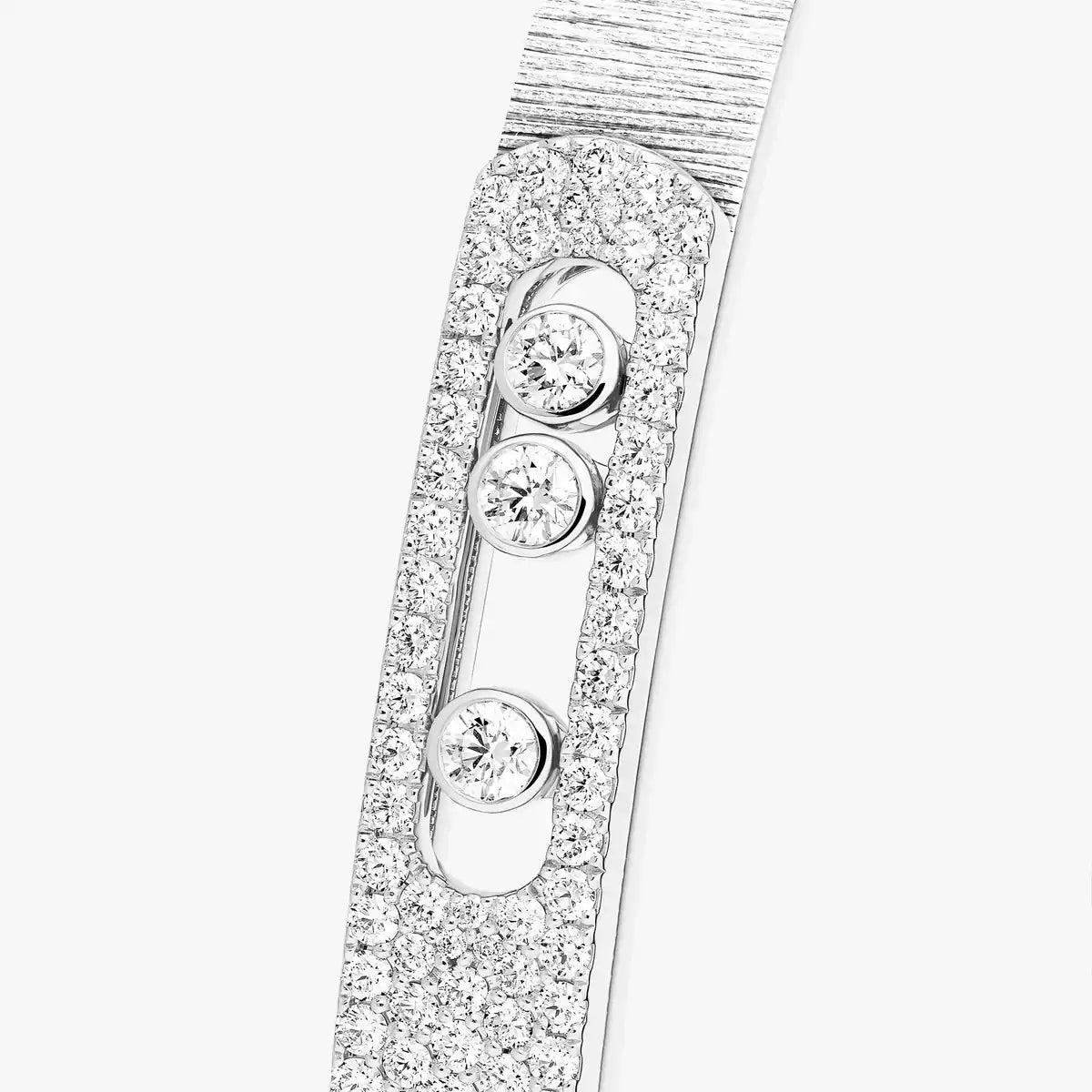 [Regal Jewels]Move Noa Ciselé half pavé bangle