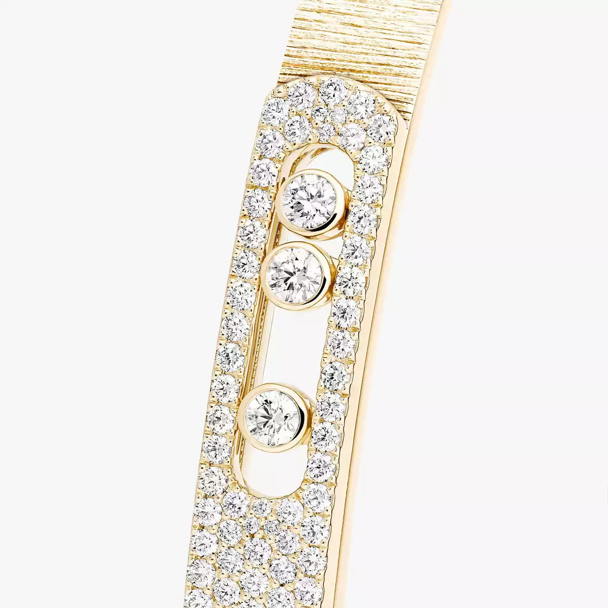[Regal Jewels]Move Noa Ciselé half pavé bangle