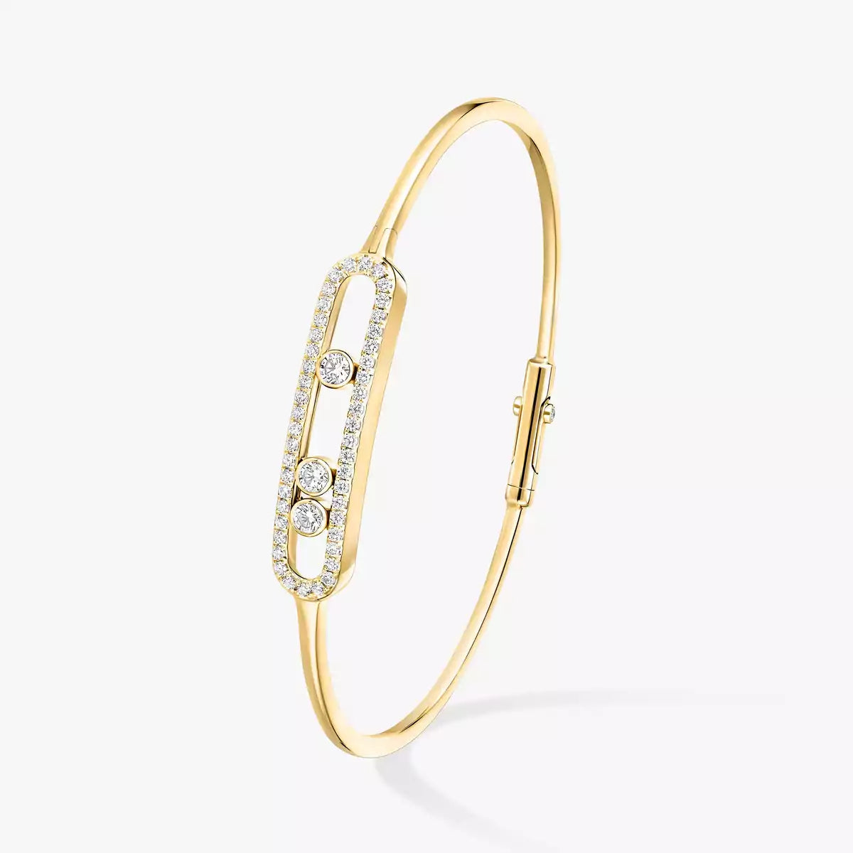 [Regal Jewels]Move Pavé Diamond Bangle Bracelet M
