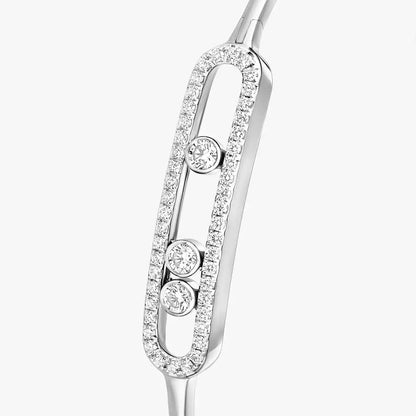 [Regal Jewels]Move Pavé Diamond Bangle Bracelet M