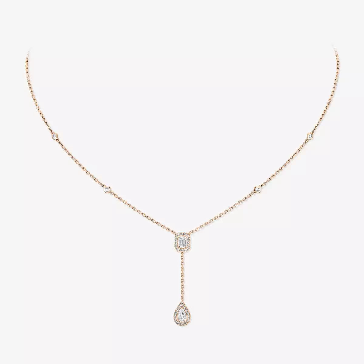 [Regal Jewels]Gold Diamond Tie Necklace