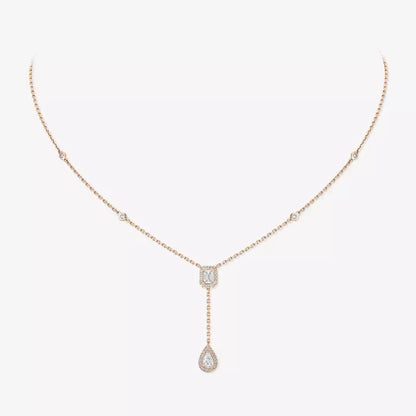 [Regal Jewels]Gold Diamond Tie Necklace