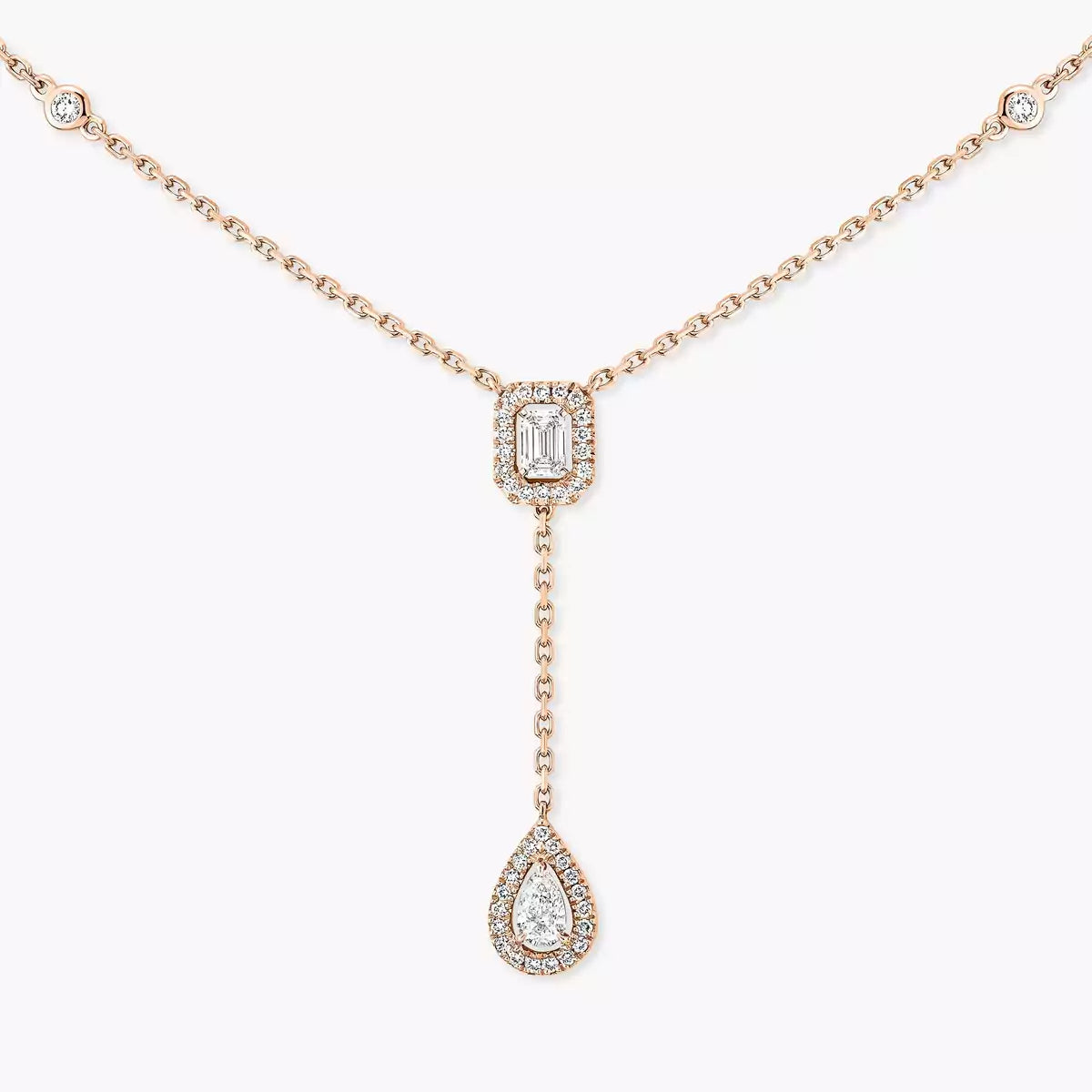 [Regal Jewels]Gold Diamond Tie Necklace