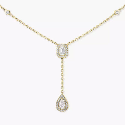 [Regal Jewels]Gold Diamond Tie Necklace