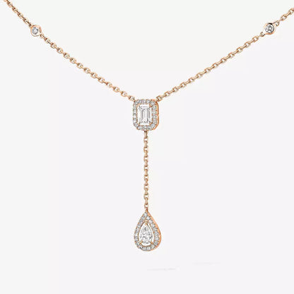 [Regal Jewels]Gold Diamond Tie Necklace