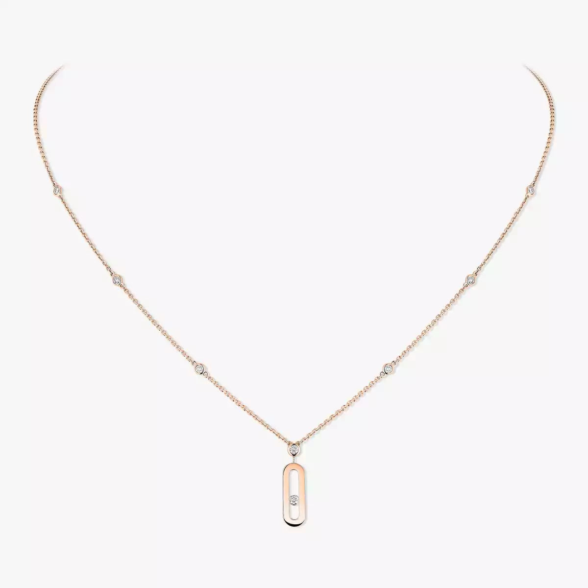 [Regal Jewels] Move Uno Gold Diamond Long Necklace
