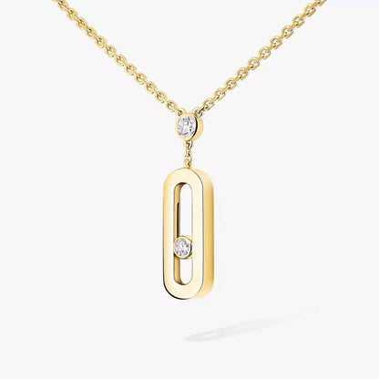 [Regal Jewels] Move Uno Gold Diamond Long Necklace