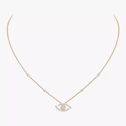 [Regal Jewels]Pave_ Diamond Necklace Lucky Eye
