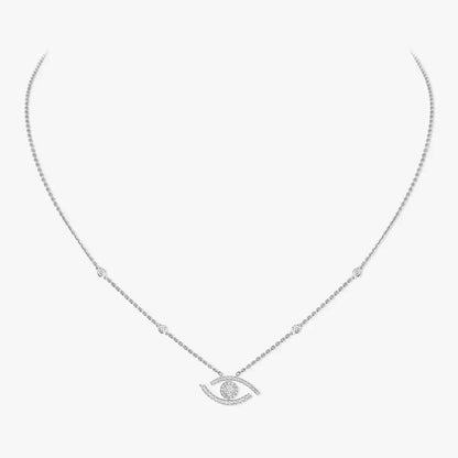 [Regal Jewels]Pave_ Diamond Necklace Lucky Eye
