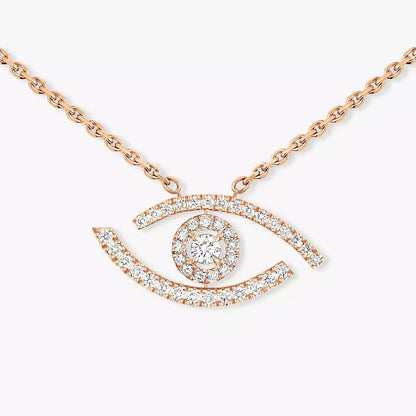 [Regal Jewels]Pave_ Diamond Necklace Lucky Eye
