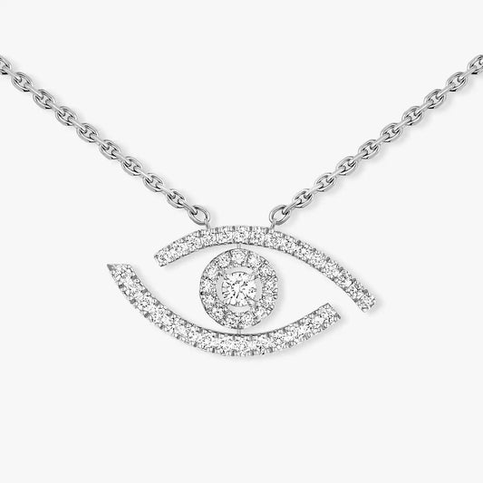[Regal Jewels]Pave_ Diamond Necklace Lucky Eye
