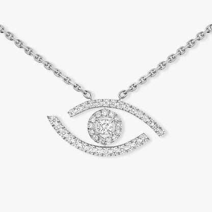 [Regal Jewels]Pave_ Diamond Necklace Lucky Eye
