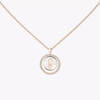 [Regal Jewels]Lucky Move Diamond Necklace in Rose Gold and White Mother-of-Pearl