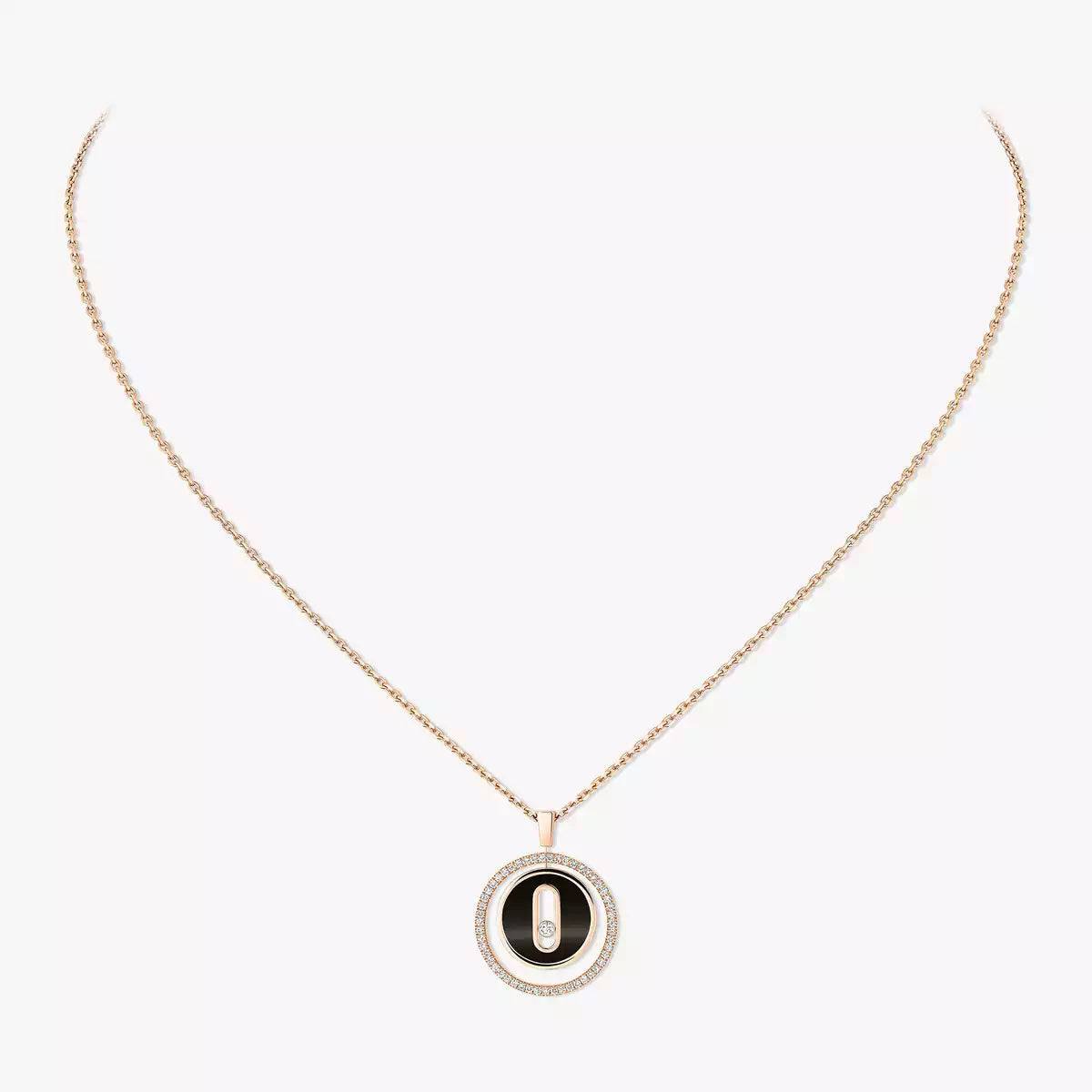 [Regal Jewels]Lucky Move Diamond Necklace in Rose Gold and White Mother-of-Pearl